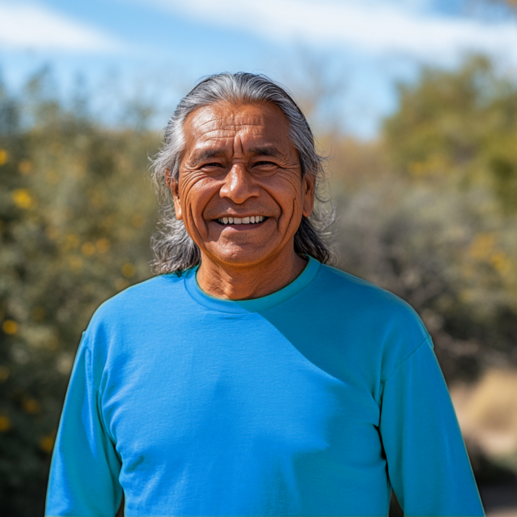 Smiling man standing outside in Arizona sunshine
